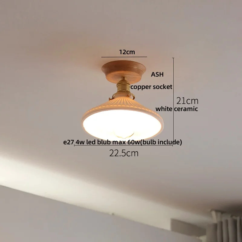DecorBites™ Blue Hollow-out Ceramic LED Ceiling Lamp
