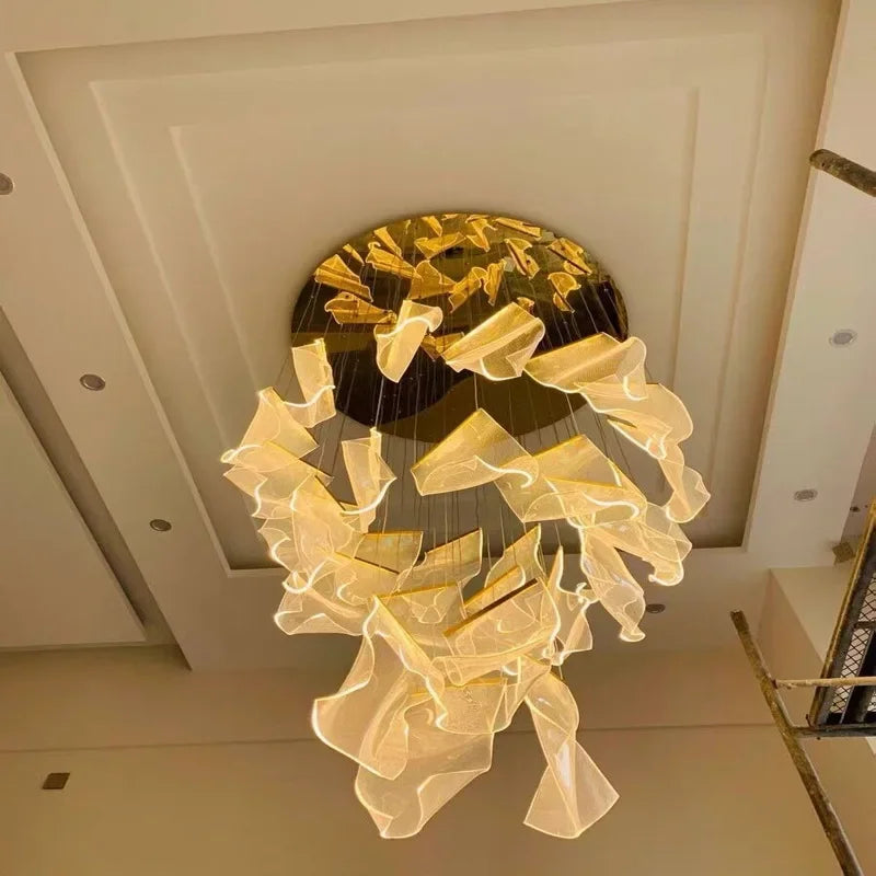 DecorBites™ Duplex Building Chandelier: Modern, Luxurious, LED, Large, Creative, Villa Pendant Lamp