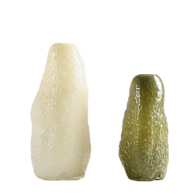 DecorBites™ Glass Vase with Irregular Patterns for Flower Arrangement and Home Decor