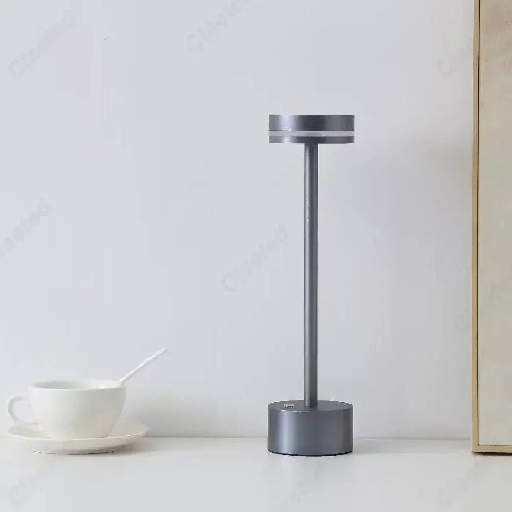 DecorBites™ LED Touch Table Lamp: Rechargeable Three-tone Lighting for Living Room, Bedroom, Study.