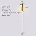 DecorBites™ Black Gold Rotating LED Wall Lamp for Bedroom & Living Room