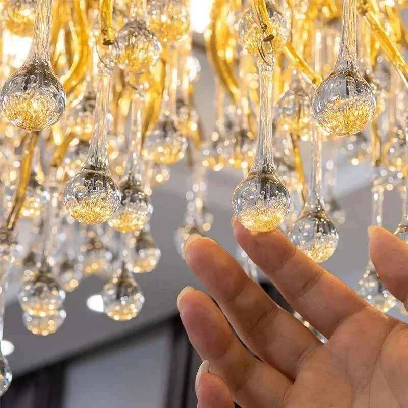 DecorBites™ Crystal Branch Chandelier for Living Bedroom Decoration LED Pendant Light