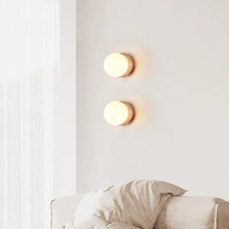 DecorBites™ LED Glass Wall Lights with Pull Chain Switch for Restaurant Living Room