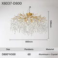 DecorBites™ Branch Crystal LED Ceiling Chandelier in Gold/Black for Dining Room Lobby