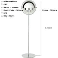 DecorBites™ Black Gold Metal Floor Lamp for Modern Living Room and Bedroom Décor