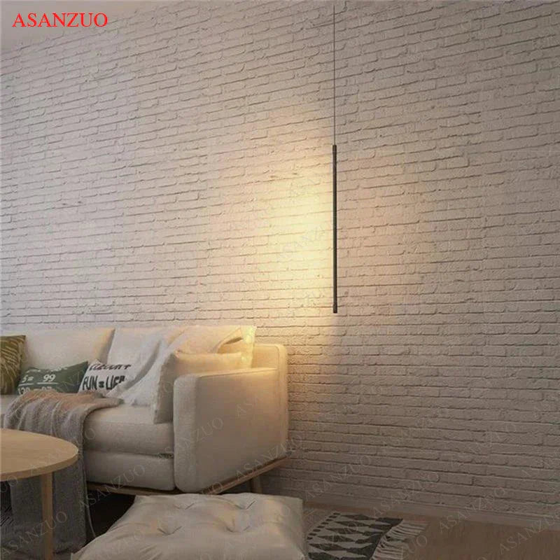 DecorBites™ LED Pendant Light: Adjustable Line Strip Hanging Lamp for Modern Home Decor