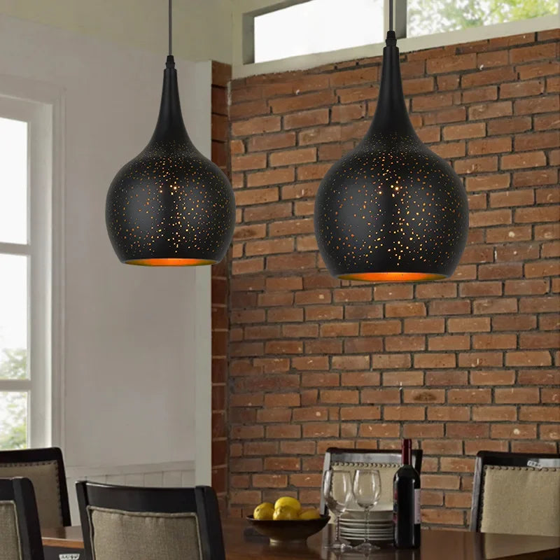 DecorBites™ Black Nordic Industrial Pendant Light for Resturant Chandelier and Kitchen Decor