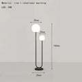 DecorBites™ Black White Metal Floor Lamp 3 Dimming White Glass - Elegant Standing Light for Home