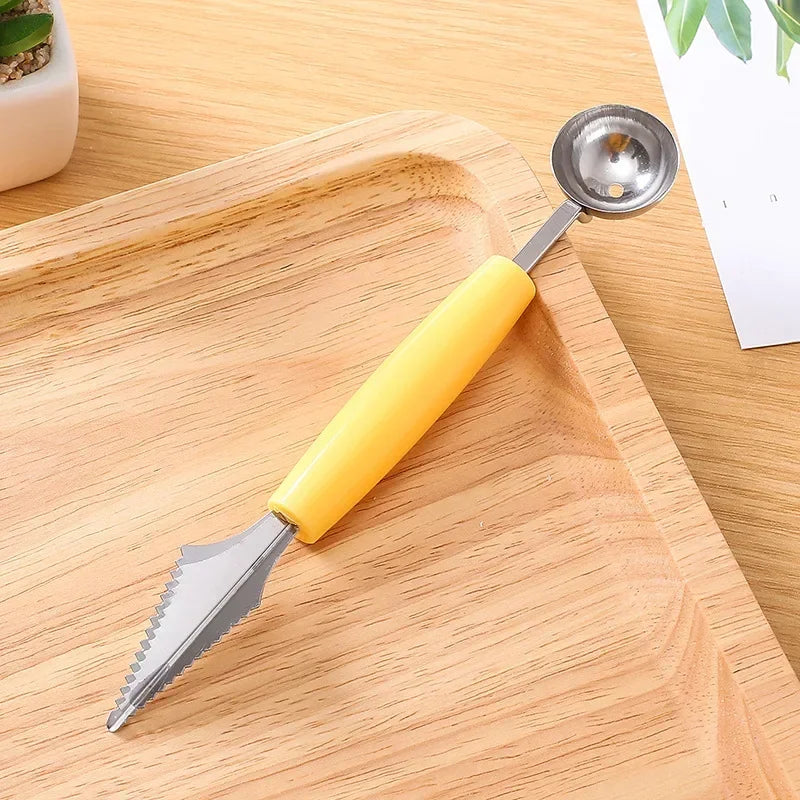 DecorBites™ Double-end Kitchen Tool: Mini Ball Digger & Melon Spoon for Cooking and Ice Cream