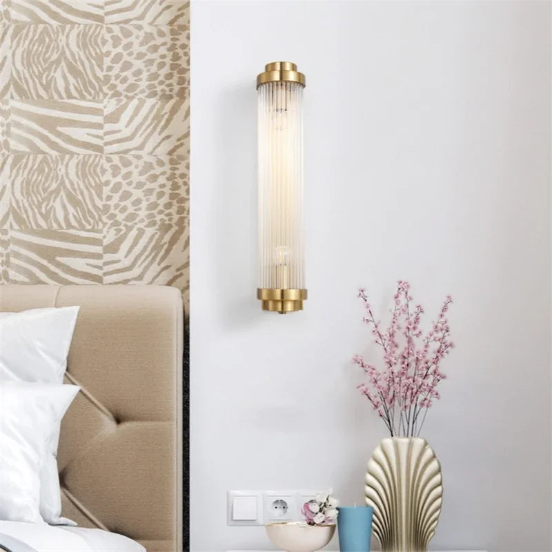 DecorBites™ Crystal LED Wall Sconce: Luxury Nordic Glass Luminaire for Staircase & Bedroom