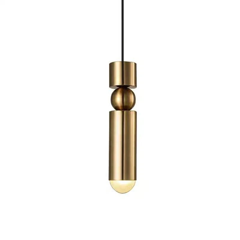 DecorBites™ Black Gold LED Tube Glass Chandelier for Home & Shop Decoration