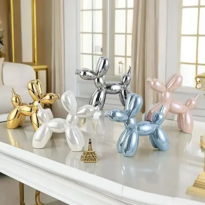 DecorBites™ Balloon Dog Ceramic Sculpture Ornament for Home Office Decor & Gifts