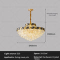 DecorBites™ Crystal Chandelier: High-End Luxury Lighting for Living Room, Restaurant & More