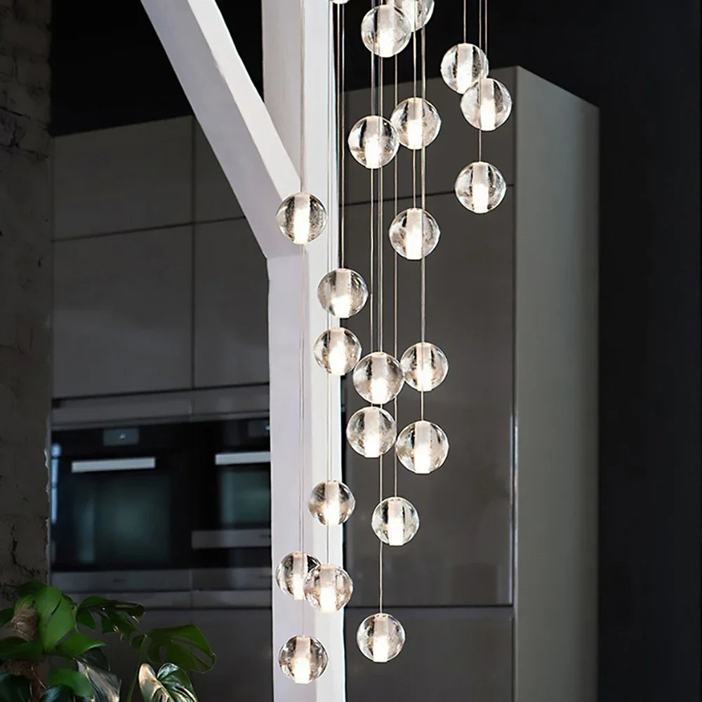 DecorBites™ Crystal Ball LED Chandelier Pendant Light for Living Room Kitchen Lighting