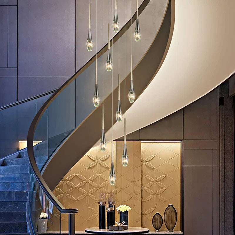 DecorBites™ Elegant Crystal Chandelier for Duplex Villa, Restaurant, and Living Room