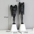 DecorBites™ Angel Abstract Figures Sculpture Cast Iron Home Decor Statue Craft