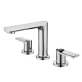 DecorBites™ Brush Gold Widespread Basin Faucet Three Hole Mixer, Hot Cold, 8" Centers
