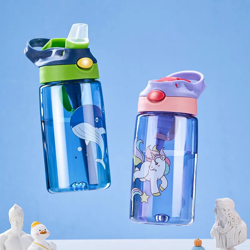 DecorBites™ Kids Anti-fall Straw Cup - Portable Water Bottle for School & Summer