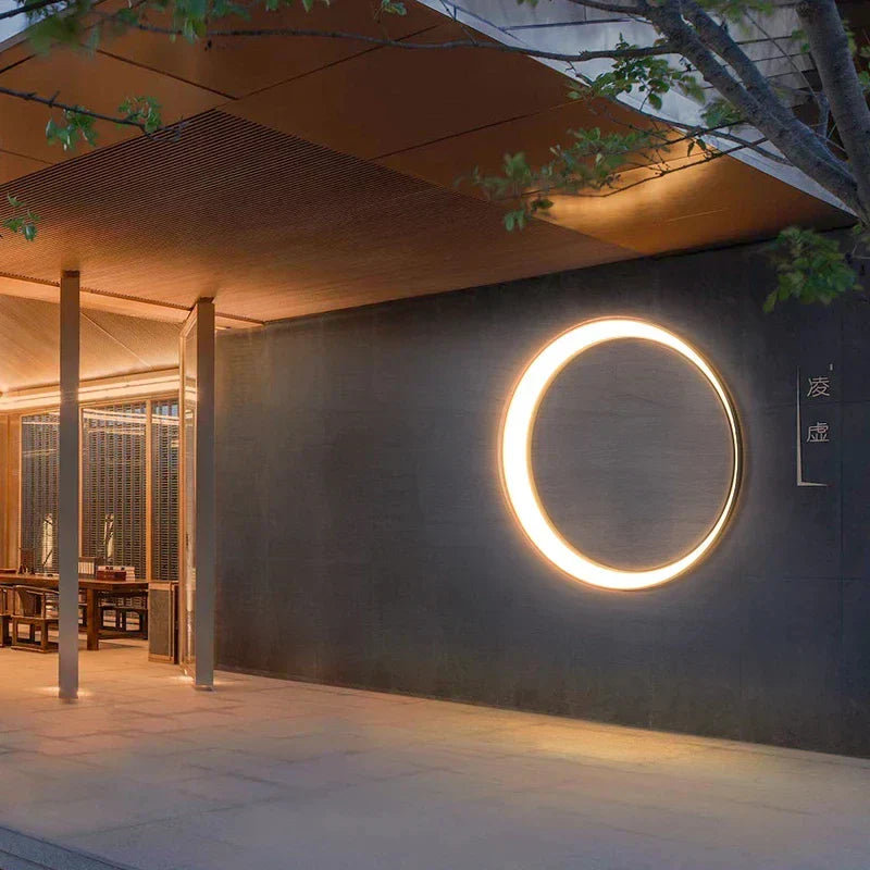 DecorBites™ LED Outdoor Moon Wall Lamp Waterproof Modern Minimalist Sconce for Courtyard Balcony