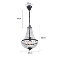 DecorBites™ Crystal Chandelier Pendant Lamp for Dining Room and Living Room