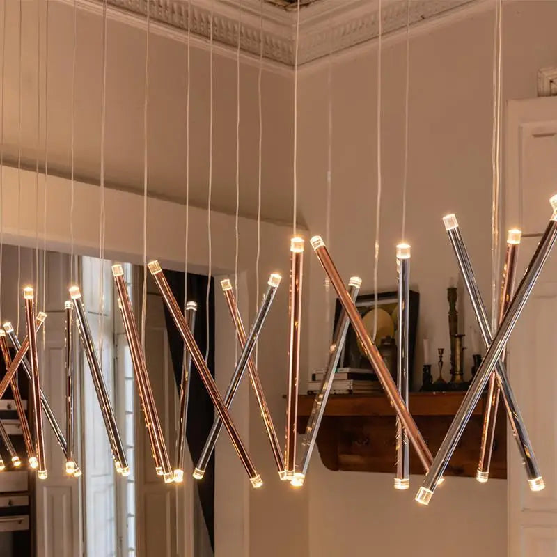 DecorBites™ LED Chandelier: Luxury Indoor Lighting for Living Room, Hall, Staircase