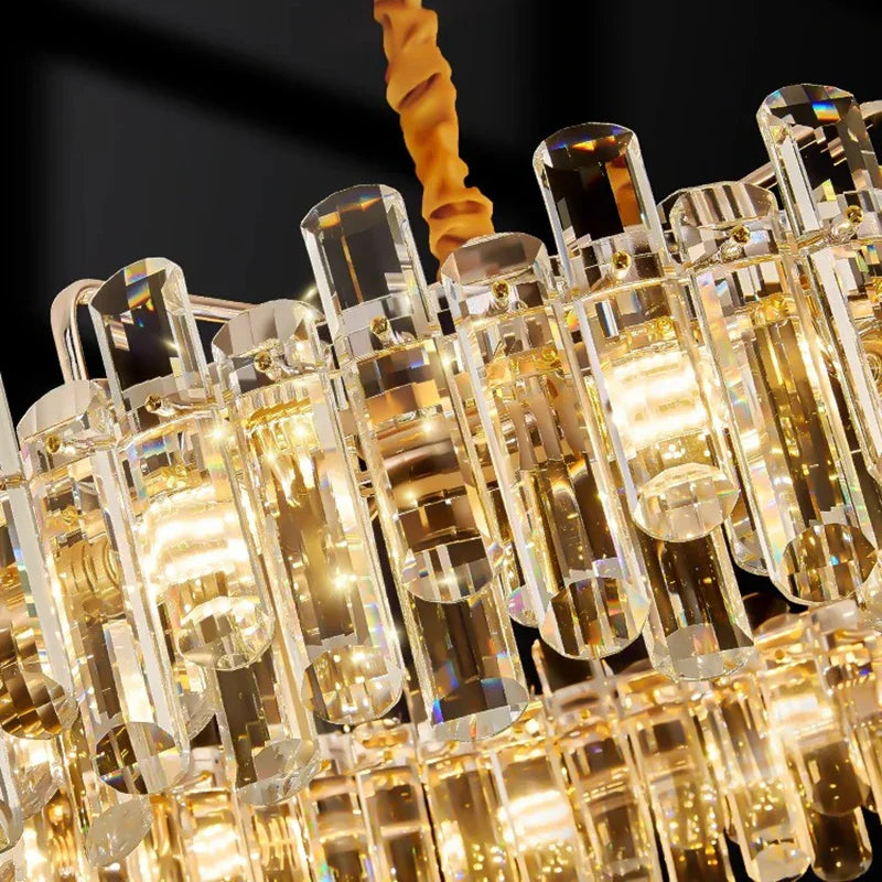 DecorBites™ Crystal Chandelier Pendant Light for Living Room Dining Room Ceiling Lighting