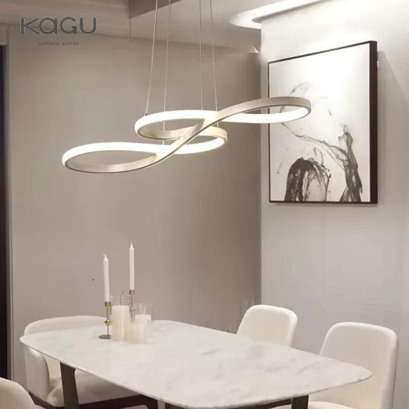 DecorBites™ Circle LED Chandelier: Nordic Minimalist Design for Living, Bedroom, Dining Room