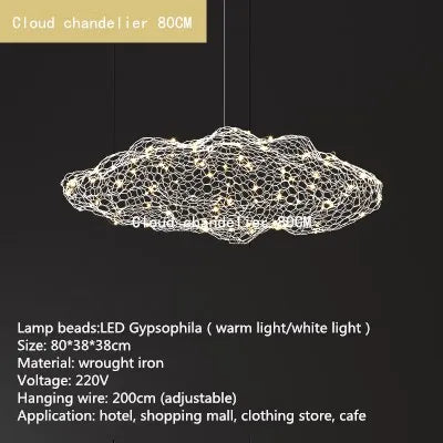 DecorBites™ Cloud Light: Nordic Designer Pendant Lamp for Bedroom, Hotel, Restaurant, Bar