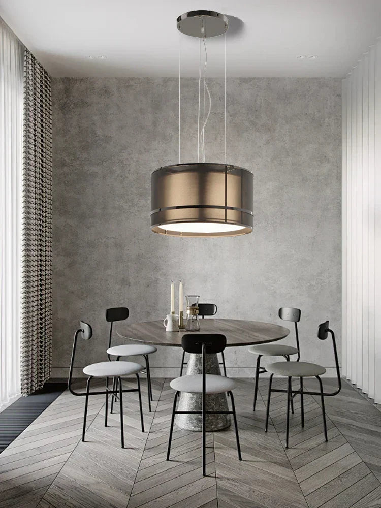 DecorBites™ Designer Fabric Ceiling Pendant Light | Luxury Round Hanging Lamp