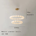 DecorBites™ Brass LED Pendant Light Dimmable Acrylic Ball Luminaire for Bedroom & Living Room