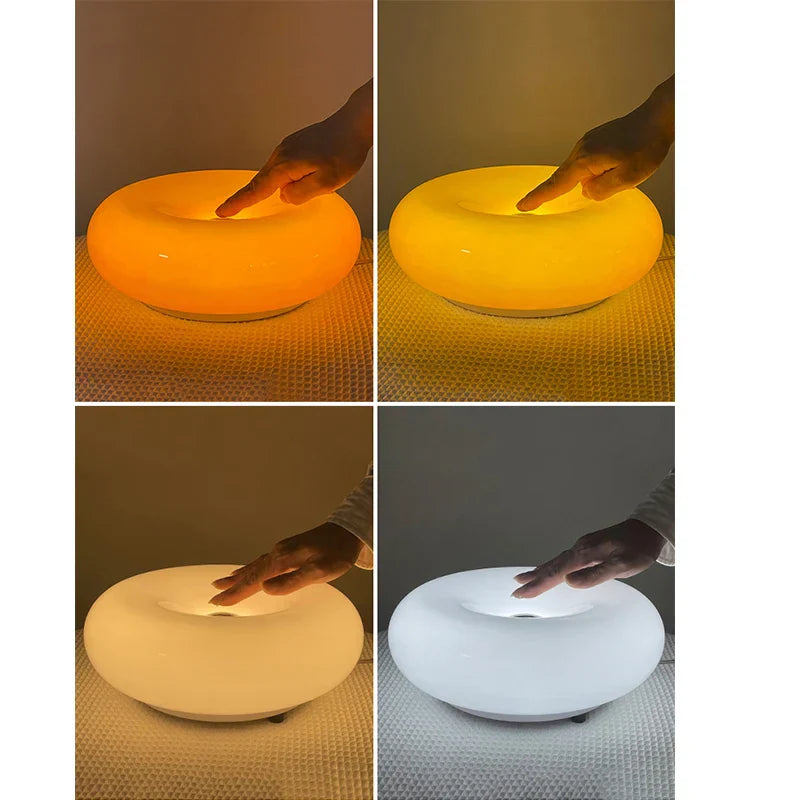DecorBites™ Bauhaus Orange Glass Table Lamp