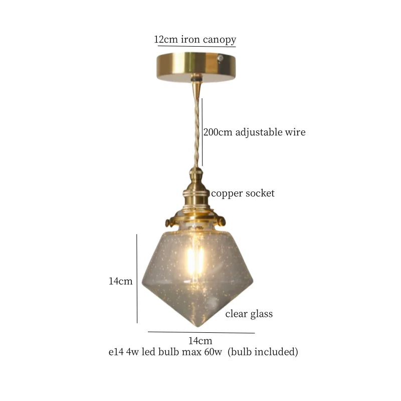 DecorBites™ Bubble Glass LED Hanging Light Minimalism Pendant Lamps