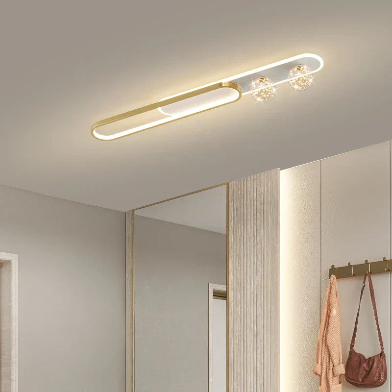DecorBites™ Gold Starry Strip Flush Mount Ceiling Light Luxury Chandelier