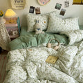 DecorBites™ Cartoon Style Printed Comforter Set 4Pcs Lightweight Duvet Kits Bedding Set