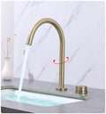DecorBites™ Brushed Gold Widespread Basin Faucet with 360 Rotation