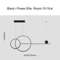 DecorBites™ Linear Ring Chandelier | LED Kitchen Island Dining Room Lighting Fixtures