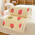 DecorBites™ Cartoon Lamb Wool Blanket: Double-Layered, Thick & Warm for Children & Adults