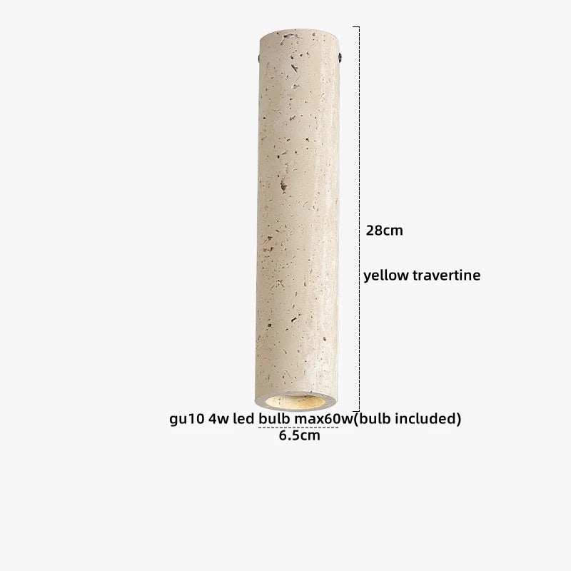 DecorBites™ LED Yellow Travertine Flush Mount Ceiling Light Fixtures