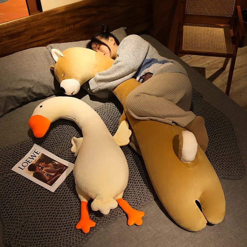 DecorBites™ Cartoon Animal Side Sleeping Body Pillow - Soft, Fluffy, Lovely Throw Pillow