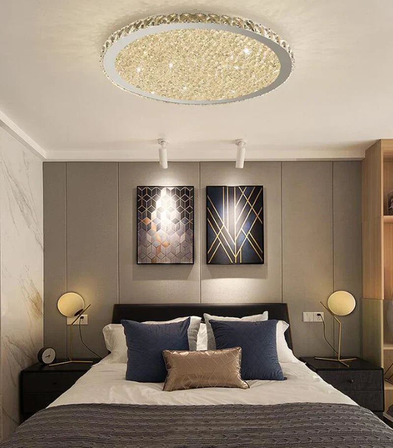 DecorBites™ Crystal Ceiling Light for Home Living Room Bedroom, LED Bulbs Included