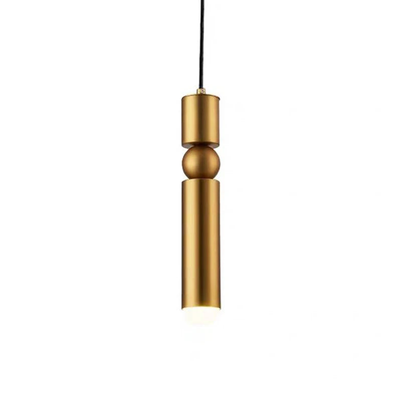 DecorBites™ Black Gold LED Tube Glass Chandelier for Home & Shop Decoration