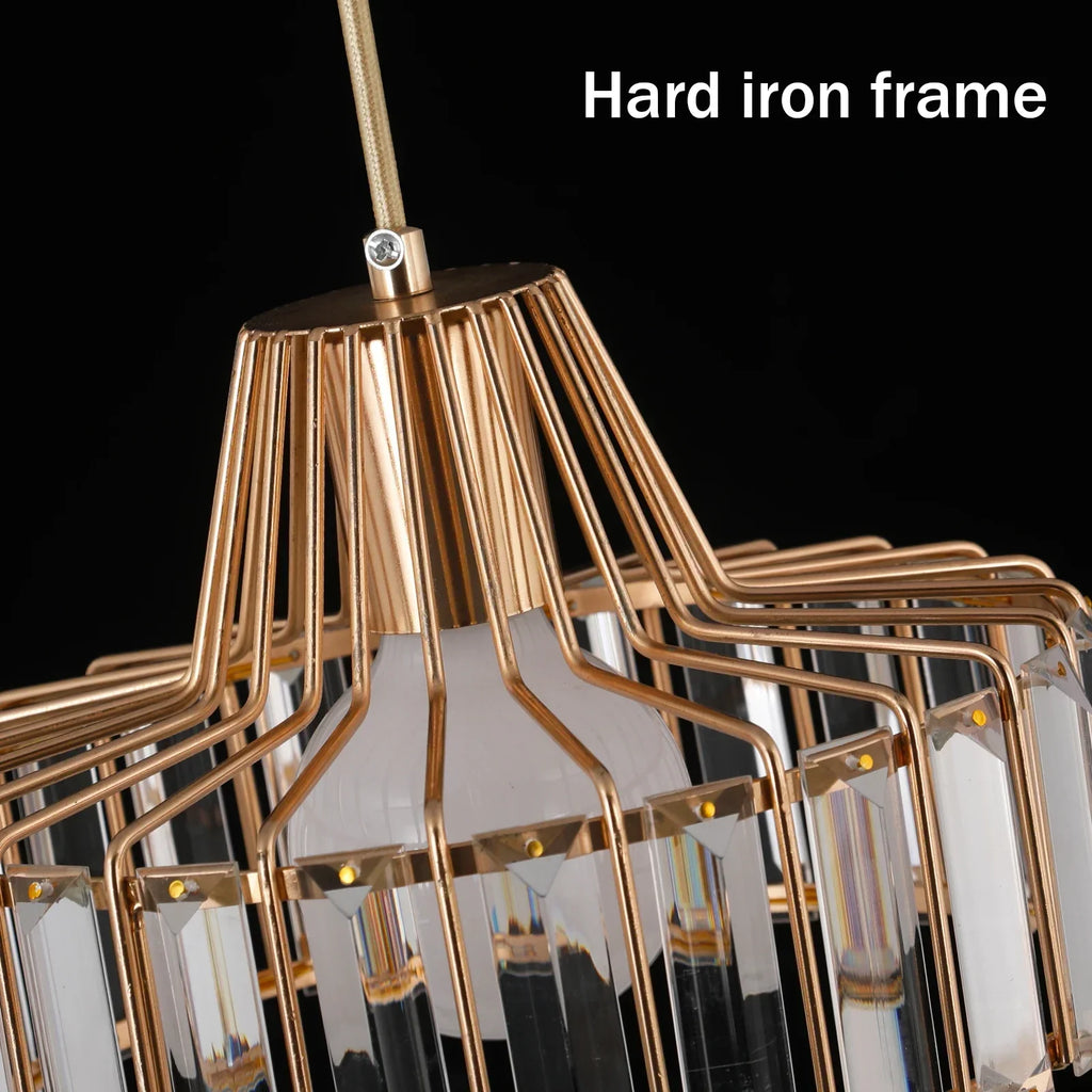 DecorBites™ K9 Crystal Pendant Chandelier Modern Living Room Ceiling Lamp LED Hall Decor