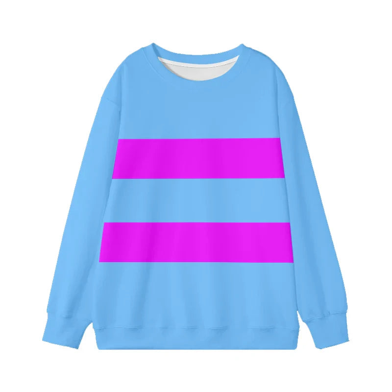 Undertale Frisk Crewneck SWEATSHIRT Game SameStyle Cartoon Retro Casual Streetwear Long Sleeve  Pop for Autumn/Winter  tops
