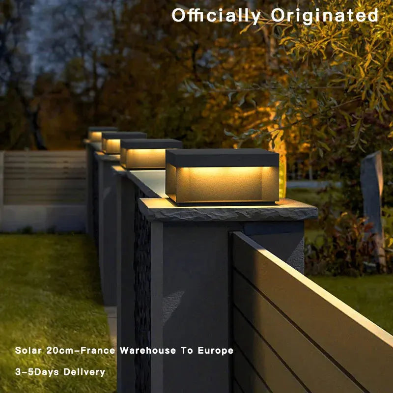 DecorBites™ LED Pillar Top Courtyard Light - Waterproof Outdoor Street Fence Cap Post Light