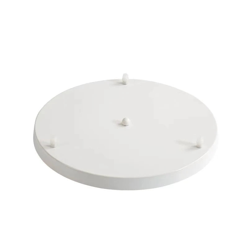 DecorBites™ Brass/Silver Base Plate Lighting Accessories: Round/Rectangular Ceiling Canopy Lamps Chassis