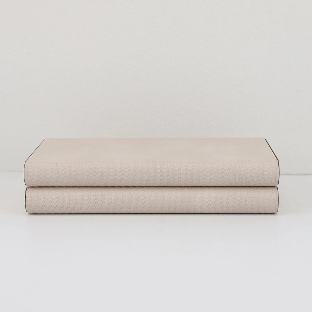 DecorBites™ Beige Leather Metal-edged Jewelry Box & Storage Container