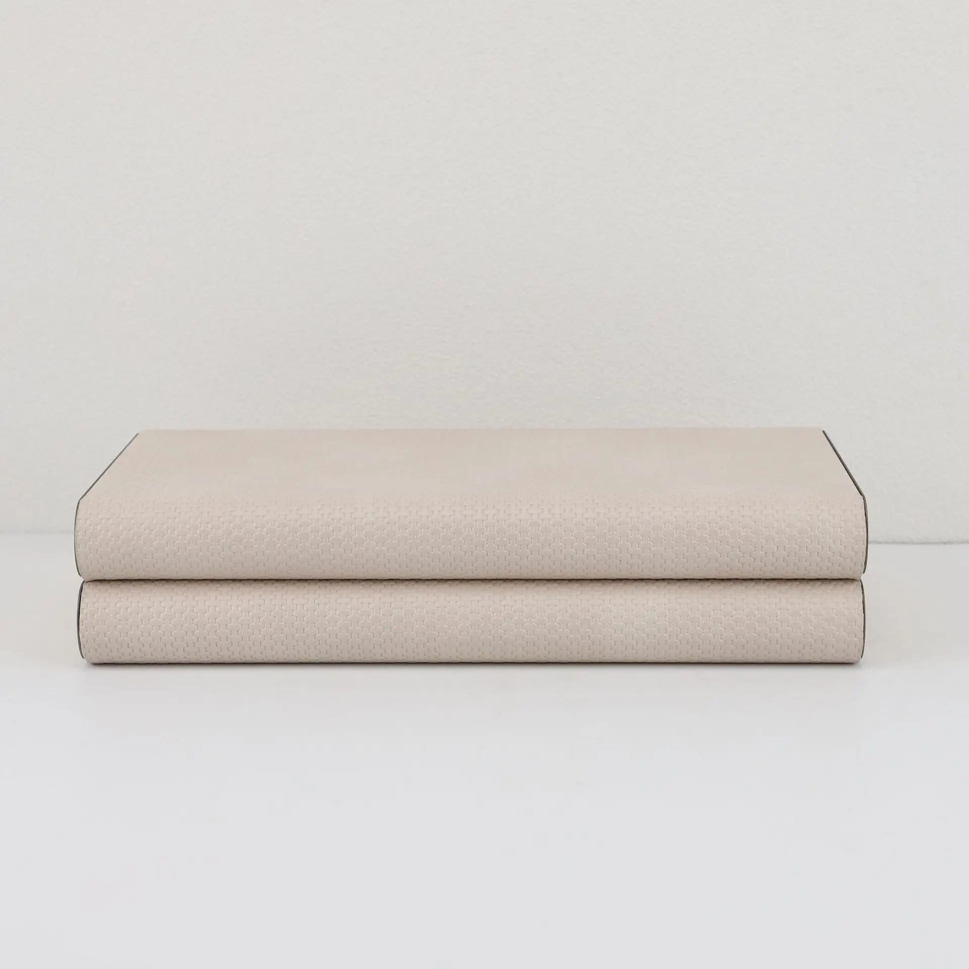 DecorBites™ Beige Leather Metal-edged Jewelry Box & Storage Container