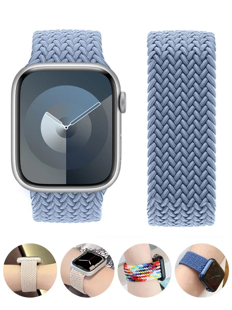 Braided Solo Loop For Apple watch Band 46mm 44mm 45mm 42mm 40mm 41mm Bracelet correa iwatch Series Ultra 2 11 10 9 SE 8 7 Strap