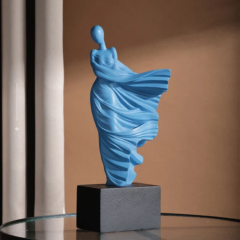 DecorBites™ Abstract Dancer Figure Resin Sculpture for Modern Home Decor