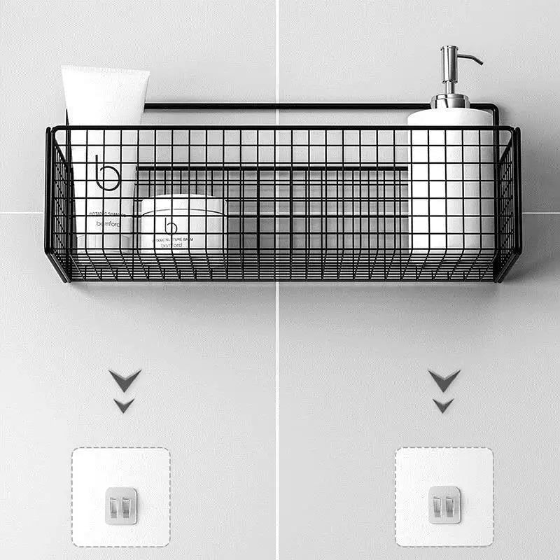 DecorBites™ Bathroom Shelf: Suction Cup Shampoo Storage, High Capacity Bath Shelves